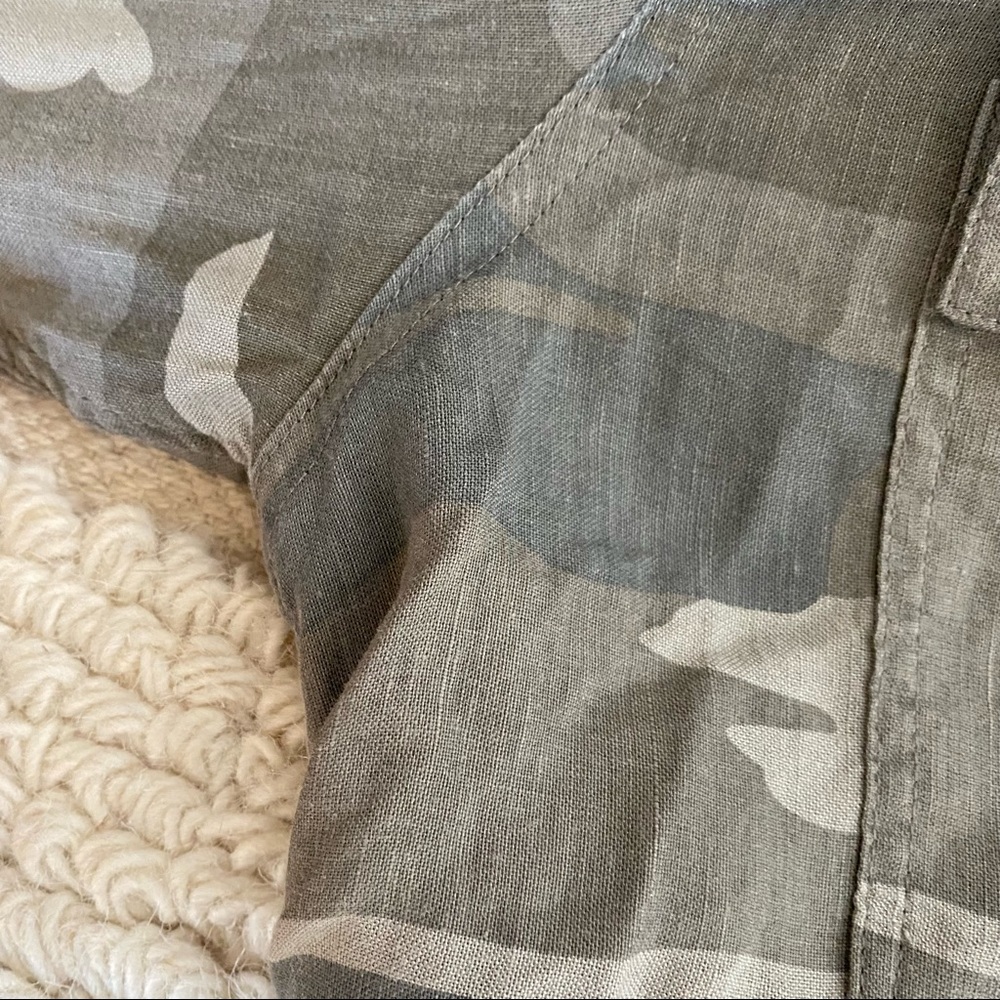 Rails Green Camo Everett Linen Button Up Top M - image 6